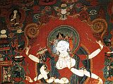 Tibet Guge 03 Tholing 11 White Temple 16 Sitatapattra Sitatapatra, meaning The Victorious White Parasol, is a form of Tara, a female counterpart of Avalokiteshvara. Her parasol indicates her ability to protect sentient beings from natural catastrophes and diseases. Photo - Hein/Boelmann: Tibet  Der Weie Tempel von Tholing.